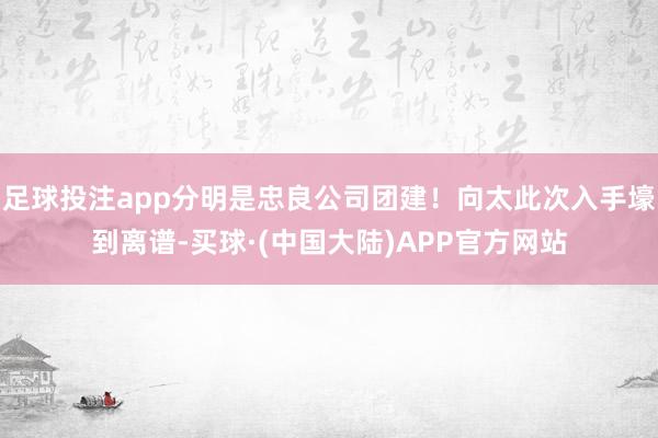 足球投注app分明是忠良公司团建！向太此次入手壕到离谱-买球·(中国大陆)APP官方网站