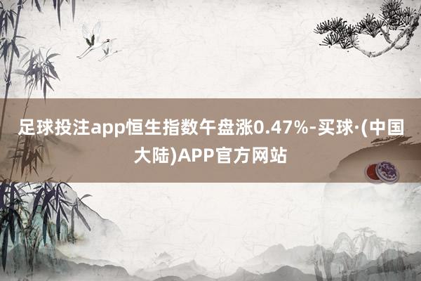 足球投注app恒生指数午盘涨0.47%-买球·(中国大陆)APP官方网站