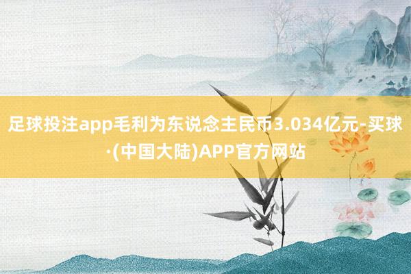 足球投注app毛利为东说念主民币3.034亿元-买球·(中国大陆)APP官方网站
