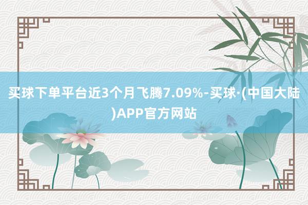 买球下单平台近3个月飞腾7.09%-买球·(中国大陆)APP官方网站