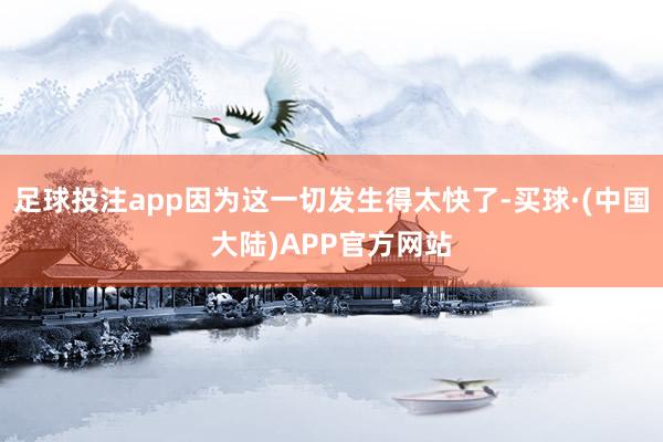 足球投注app因为这一切发生得太快了-买球·(中国大陆)APP官方网站