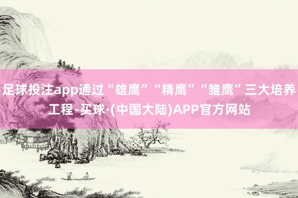 足球投注app通过“雄鹰”“精鹰”“雏鹰”三大培养工程-买球·(中国大陆)APP官方网站