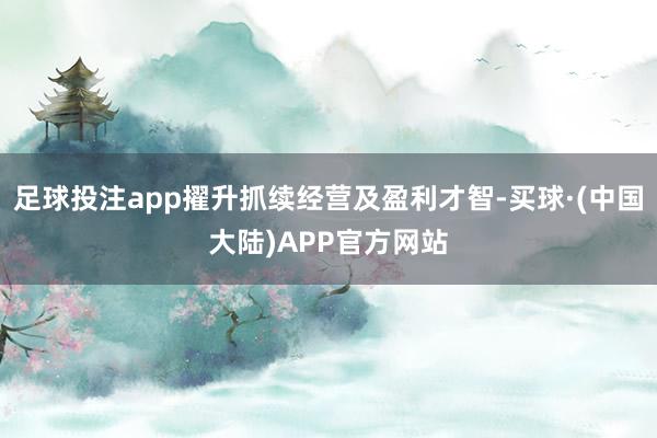 足球投注app擢升抓续经营及盈利才智-买球·(中国大陆)APP官方网站