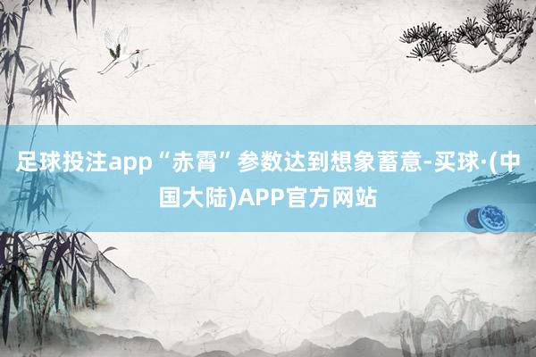 足球投注app“赤霄”参数达到想象蓄意-买球·(中国大陆)APP官方网站