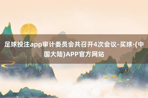 足球投注app审计委员会共召开4次会议-买球·(中国大陆)APP官方网站
