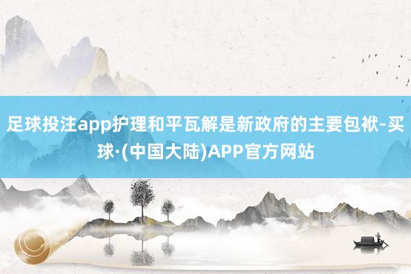 足球投注app护理和平瓦解是新政府的主要包袱-买球·(中国大陆)APP官方网站