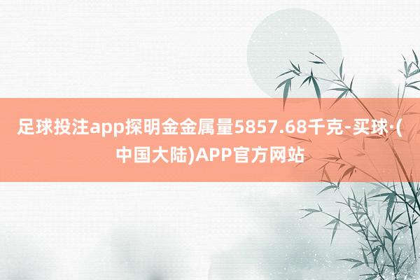 足球投注app探明金金属量5857.68千克-买球·(中国大陆)APP官方网站