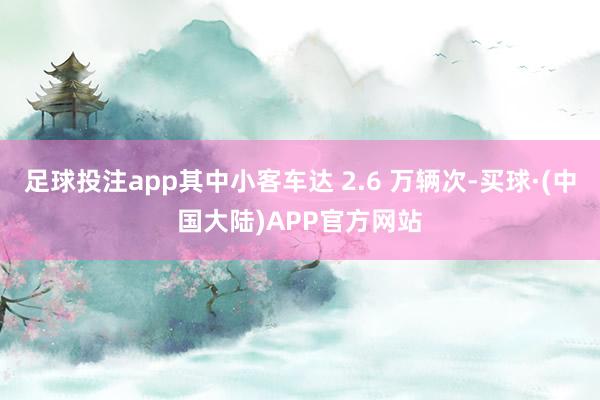 足球投注app其中小客车达 2.6 万辆次-买球·(中国大陆)APP官方网站